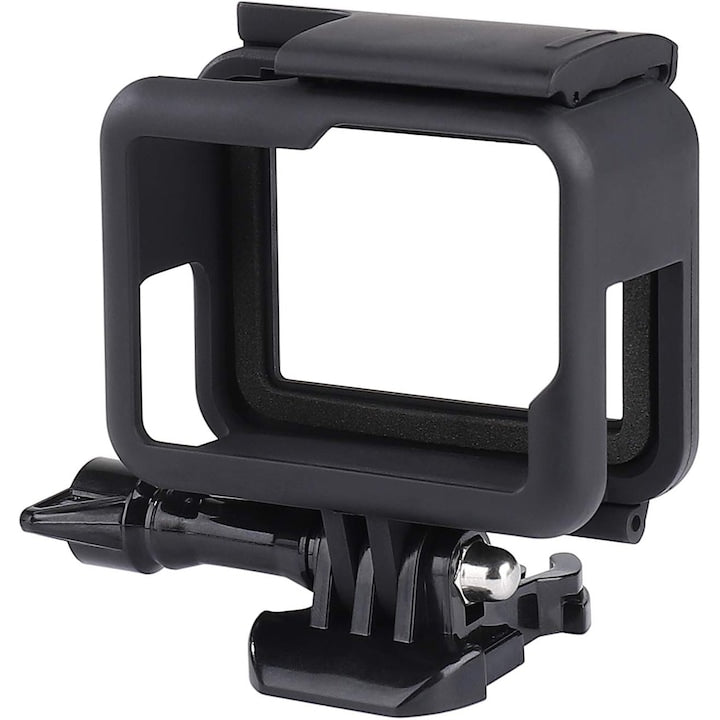 GoPro Hero 5 Hero 6 Hero 7 Protective Frame Housing with Mount, Base, and Screw - Black