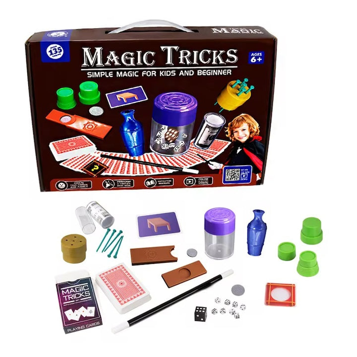 Set de magie pentru copii  Peste 135 Trucuri Magice - Magic Tricks  6 ani +
