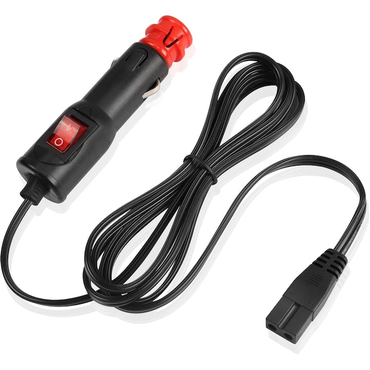 12/24V Power Cable with Switch and Fuse for A++ Portable Car Refrigerator 3.6 m