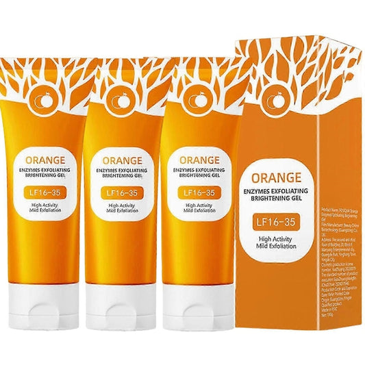 Gel exfoliant pentru ten cu enzime de portocale  50g  textura gel  curatare si iluminare  set 3 buc