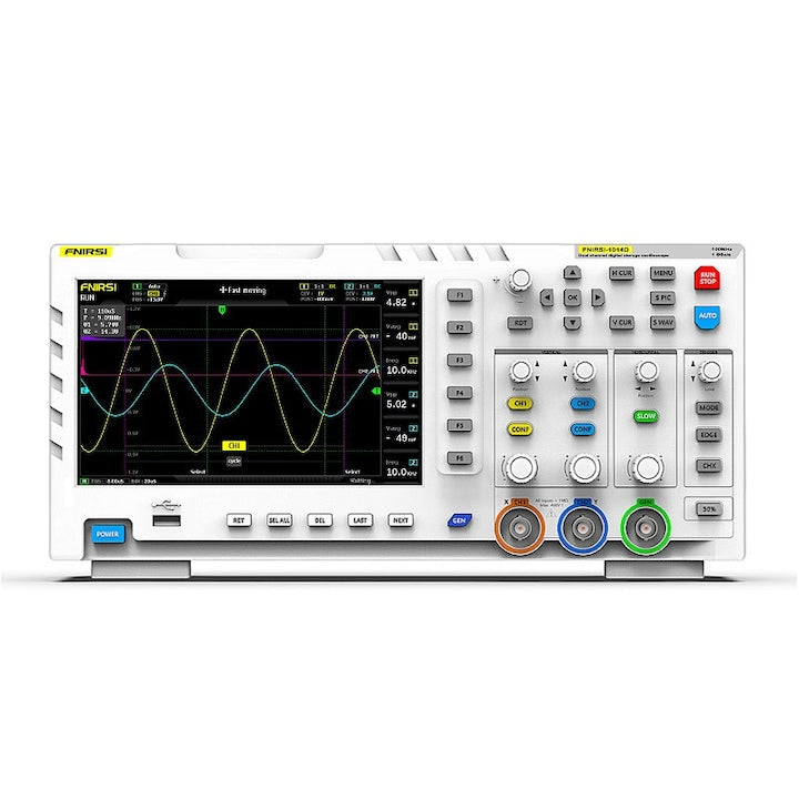 Osciloscop 1014D cu 2 canale  CHIGOODS  generator de semnal  latime de banda 100 MHz  spatiu de stocare de 1 GB incorporat  frecventa de esantionare 1 GSA/S