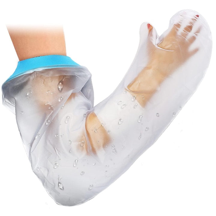 Capac de brat impermeabil pentru dus  Protejati bratele  Inel de etansare  Unisex  Rezistibil  Transparent/Albastru