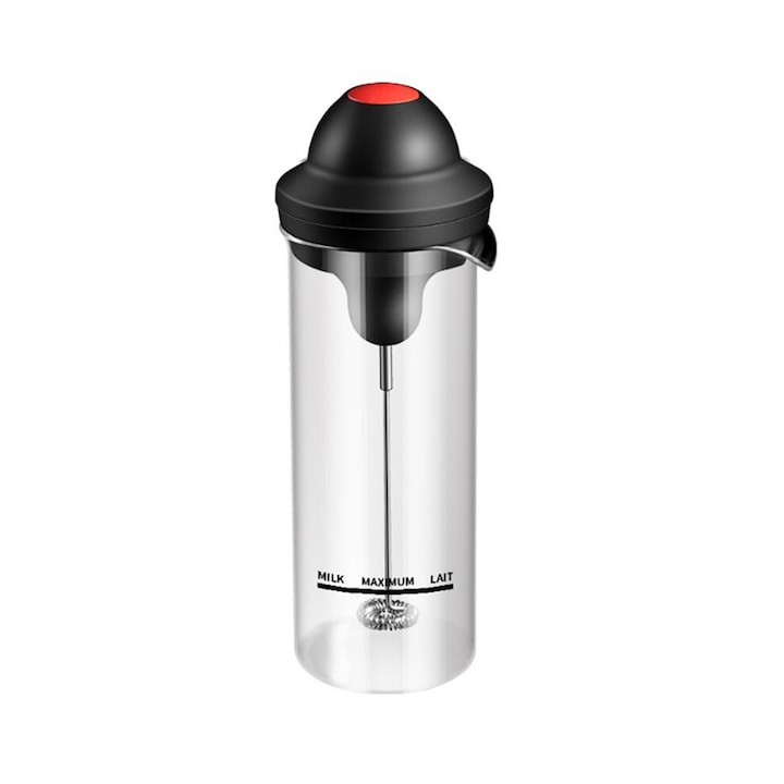 Mousseur de Lait Electric Portabil cu Pichet de 450 ml  pentru Cafea  Cappuccino  Latte  Multicolor