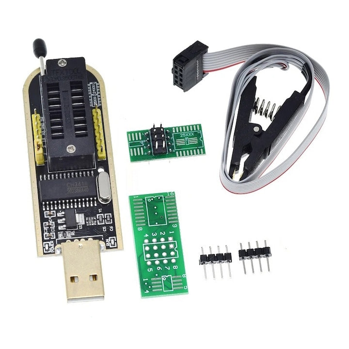 Kit programator USB CH341B cu cleste EEPROM SOIC8/SOP8