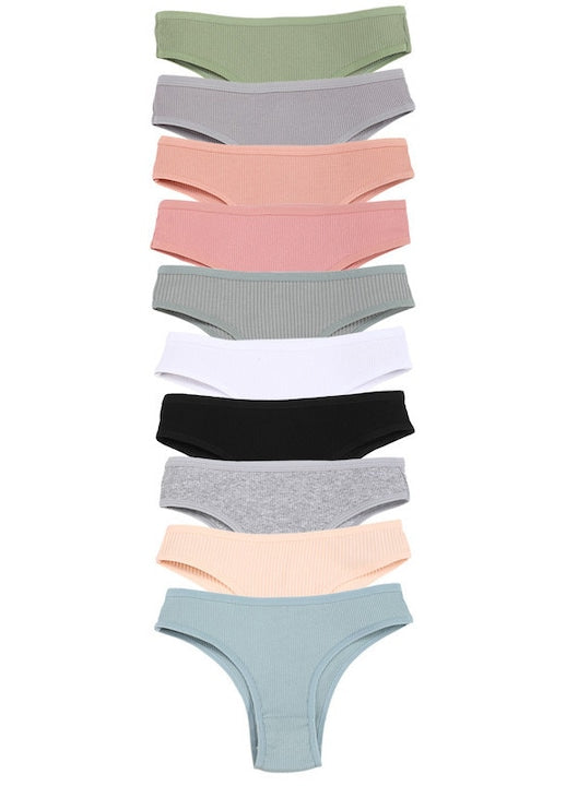 OEM - Set 10 perechi chiloti dama  Multicolor