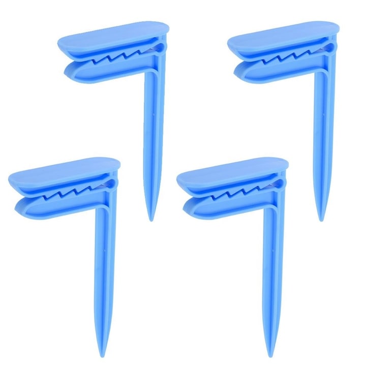 Set 4 Agrafe prosoape de plaja  REDCLIFFS  Plastic  3 x 7 x 15 cm  Albastru