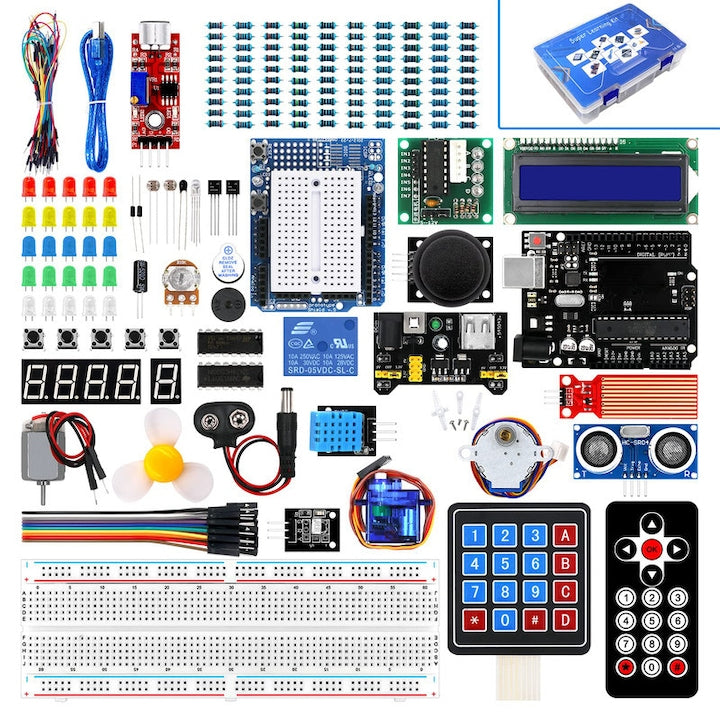 Arduino Super Starter Kit with Tutorial for R3 Mega2560 Mega328 Nano | Fully Compatible with Arduino IDE | Electronics Learning Kit for Beginners and Projects