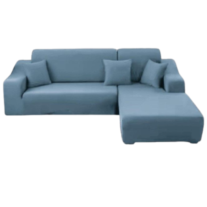 Husa elastica pentru coltar  Uni  140x180cm/180x230cm  Gri Albastrui