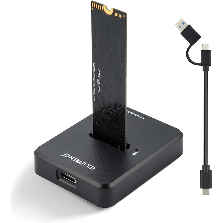 M.2 NVMe SATA SSD Adapter Wacorresi Use 4 different hard drive sizes high-speed 10Gbps transfer lightning-fast transfer massive storage Black