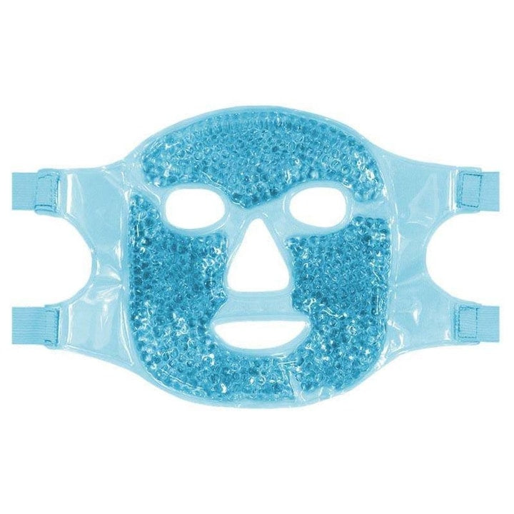 Masca de fata si ochi cu gel rece sau caldut pentru reducerea umflaturilor si cearcanelor  ideal pentru relaxare  alinarea durerilor de cap si ingrijirea pielii  spa facial  turcoaz