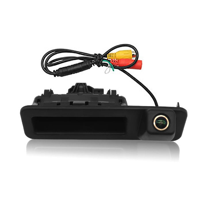 Camera Marsarier  vedere retrovizoare  unghi parcare170° Fisheye  CVBS & AHD 1080P  StarLight Night Vision  IP68 Waterproof  Montaj La Maner Portbagaj  Pentru BMW Seria 5 F10 F11/3 Seria F30 F31 F32/X3 F25/X4 F26/X5 F15/X6 F16  OUYLAF  Negru