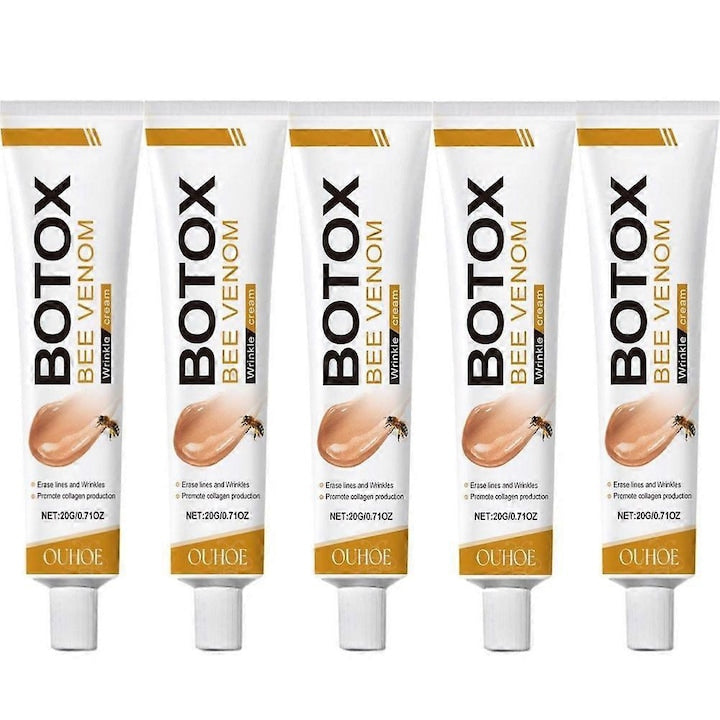 Crema de fata cu venin de albine  anti-riduri  efect de intinerire  hidratare profunda  set de 5 bucati Bee Venom