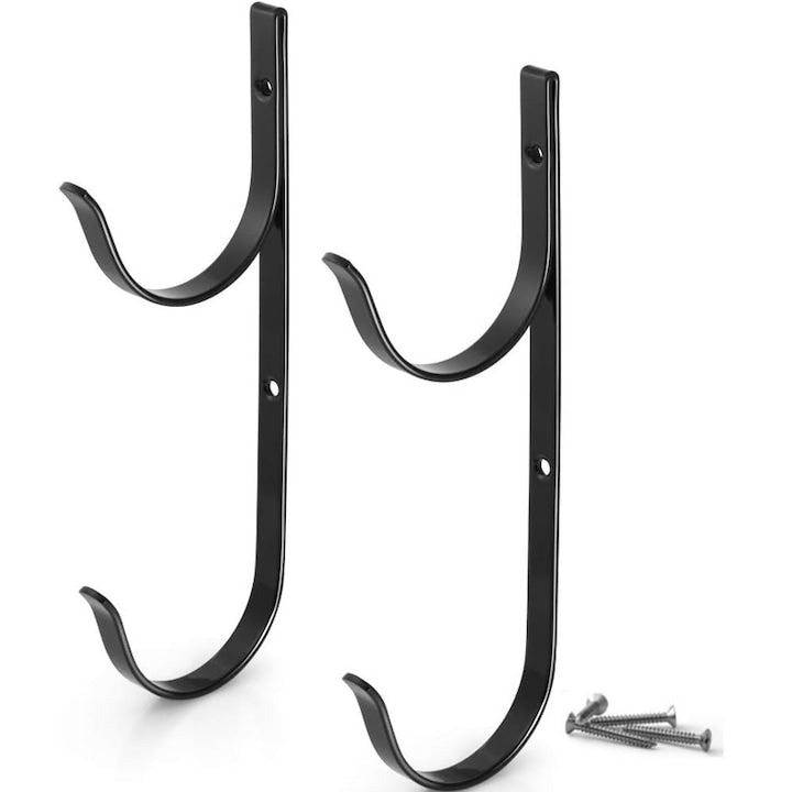Set 2 Suporturi Accesorii Piscina Rqiurpn  Aluminiu  Rezistent la Rugina  Negru  Suporta pana la 15kg
