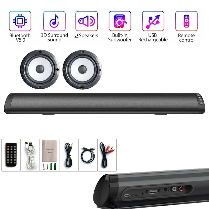 Boxa sunet YANYXR  home theater  3D stereo  subwoofer integrat  negru