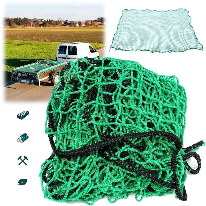 Cargo Net for Trailer 3mx4m for Truck, Transport Net for Trucks and Transport Net for Trunk, Elastic Polypropylene Luggage Net