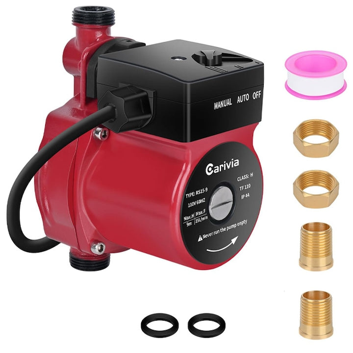 Duueyct Hot Water Recirculation Pump 125W automatic aluminum-bronze 3/4x1/2 inch