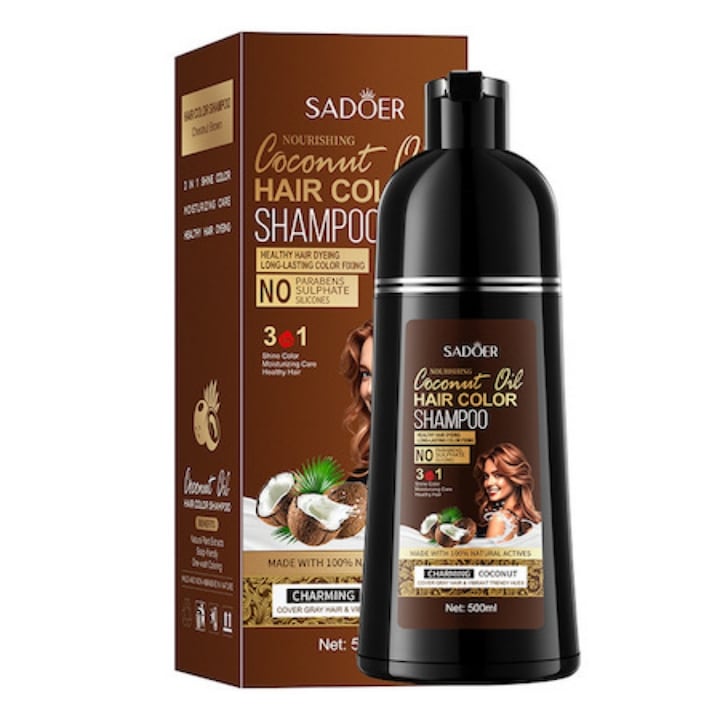 Sampon nuantator SADOER  3 in 1  maro  500 ml