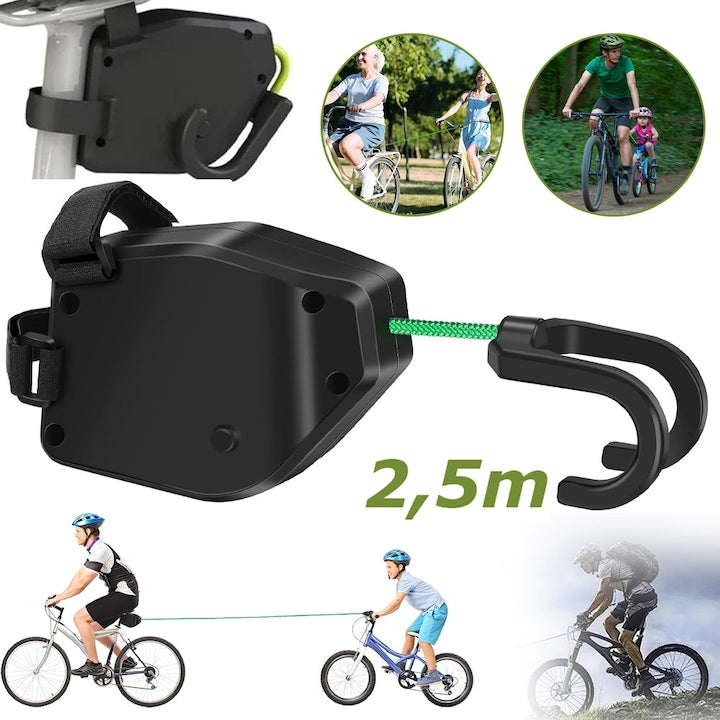 Child Bike Tow Rope Retractable 2.5m Bike Tow Rope Parent-Child Tow Rope 225kg for Kids MTB Bike