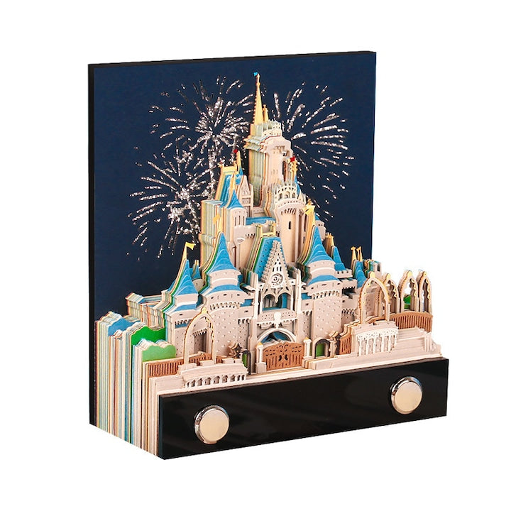Calendar 3D  Fantasy  Calendar 2026  Castelul Cenusaresei  Cel mai recent model  Notite adezive creative  Vibrant si colorat  Rupeti o pagina in fiecare zi  dezvaluind treptat castelul magic  Cadoul perfect de Anul Nou  80x90x40 mm  Multicolor