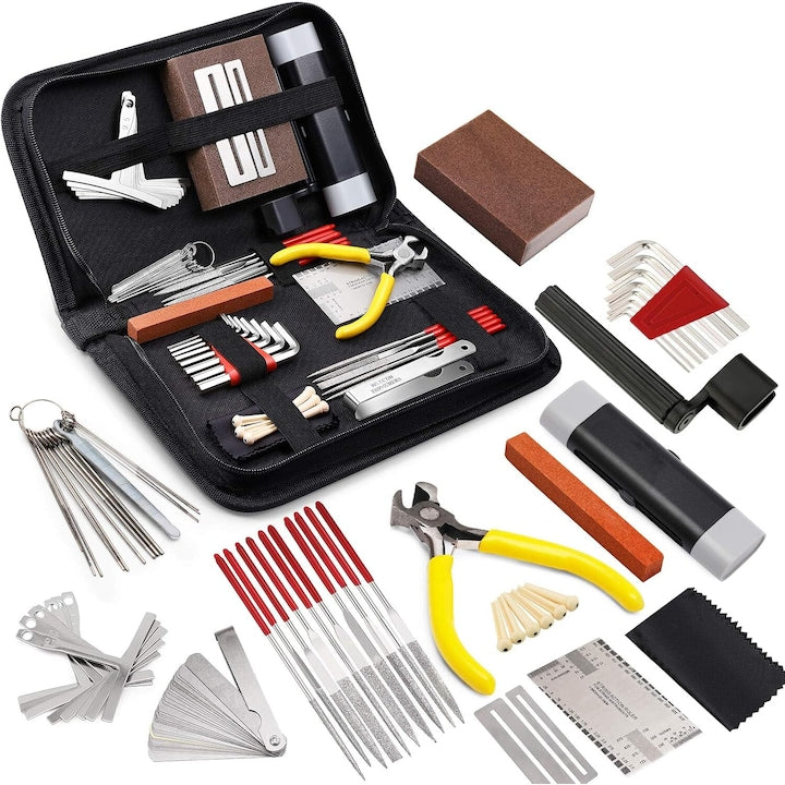 45-piece Guitar Tools Set WALALLA Repair and Maintenance Accessories with Carry Case