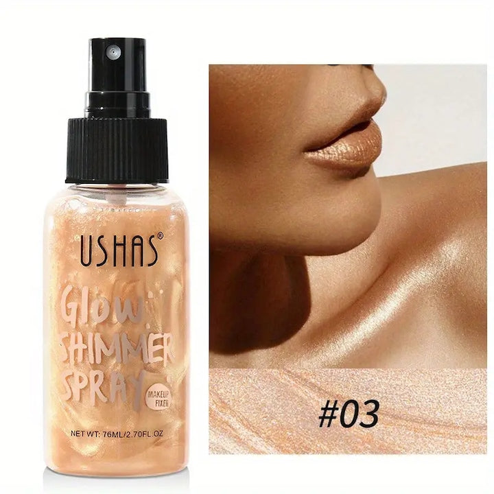 Spray Iluminator Lichid Rezistent la Apa  Bronzer & Highlighter pentru Fata si Corp  #03