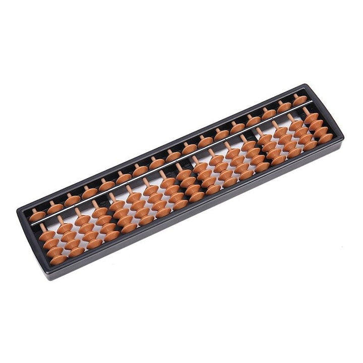 Soroban Abacus, ZOUN, 17-Rod ABS Plastic Abacus for Japanese Style Arithmetic, Brown