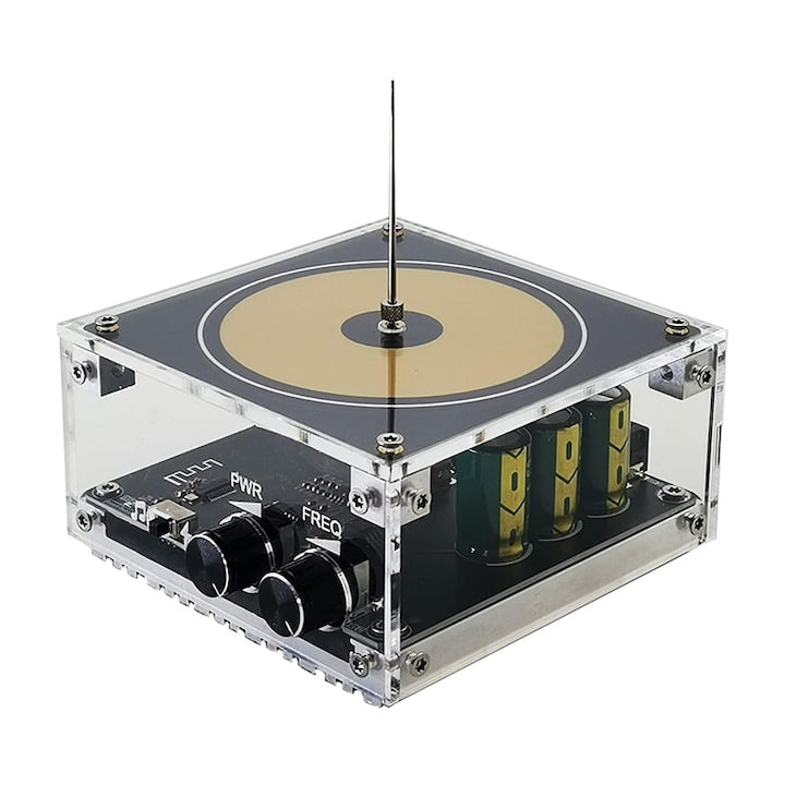 Generator Tesla Coil  Omelivon  Kit Tesla pentru Muzica  Bluetooth  Arcuri electrice vizibile  Mod muzical si long arc  Control reglabil  Compact  Transmisie wireless  Pentru experimente si decor