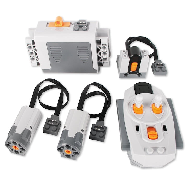 Kit motor compatibil cu Lego  5 in 1  set motor cu motoare puternice  functionalitate avansata de control  compatibilitate maxima  pentru 14+  WALALLA  fire de prelungire