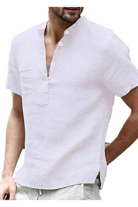 OEM - Men's Short Sleeve Linen Shirt 12 installments with 0% interest