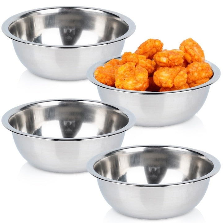 Set 4 Boluri Din Otel Inoxidabil  Excellent Houseware  250 ml  11x11x4 cm  Argintiu  Sticla  Utilizare Universala  Design Clasic  Utilizare Confortabila