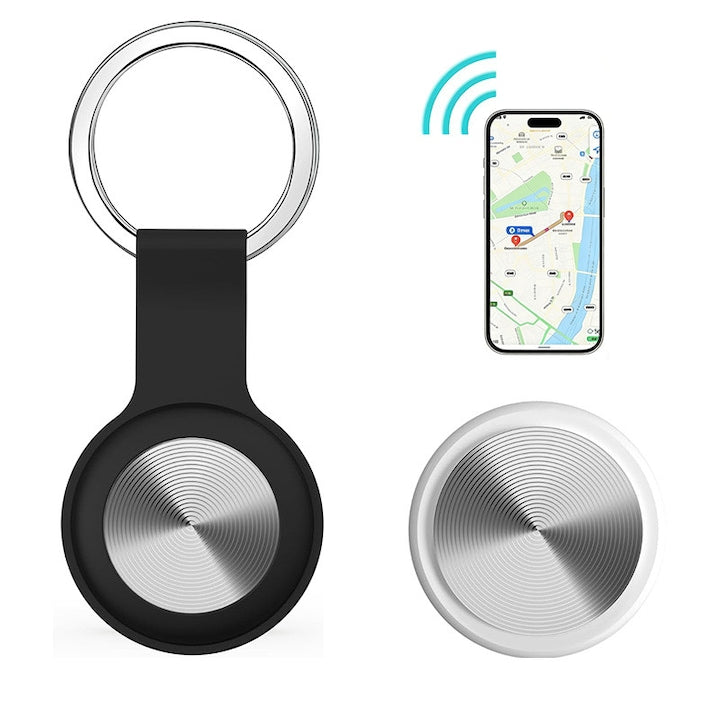 Findtag GPS  Bluetooth 5.0  Compatibil iPhone si Android，Acoperire Globala  Pentru chei/valize/portofele  Negru