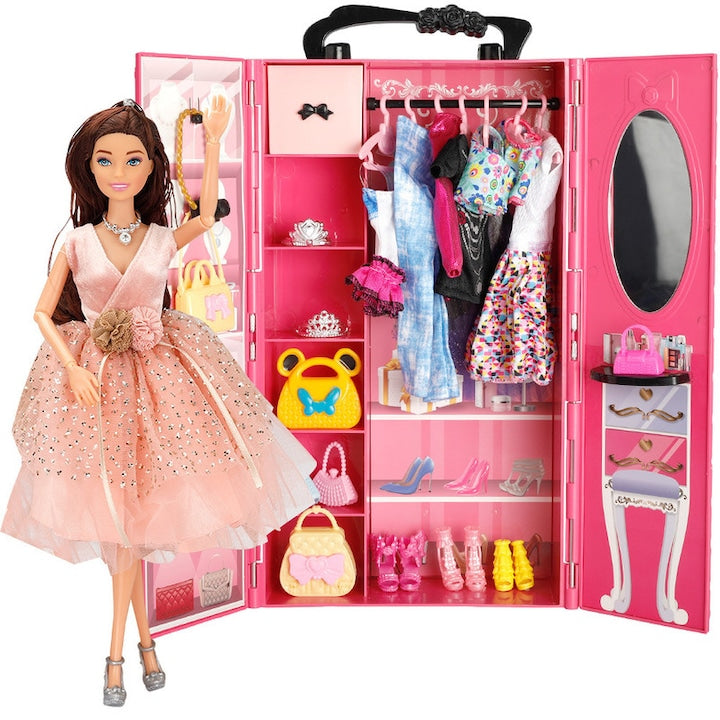 WALALLA Toy Set for Barbie Doll (66-piece set) – Includes doll wardrobe, outfits, and various accessories to stimulate children's imagination