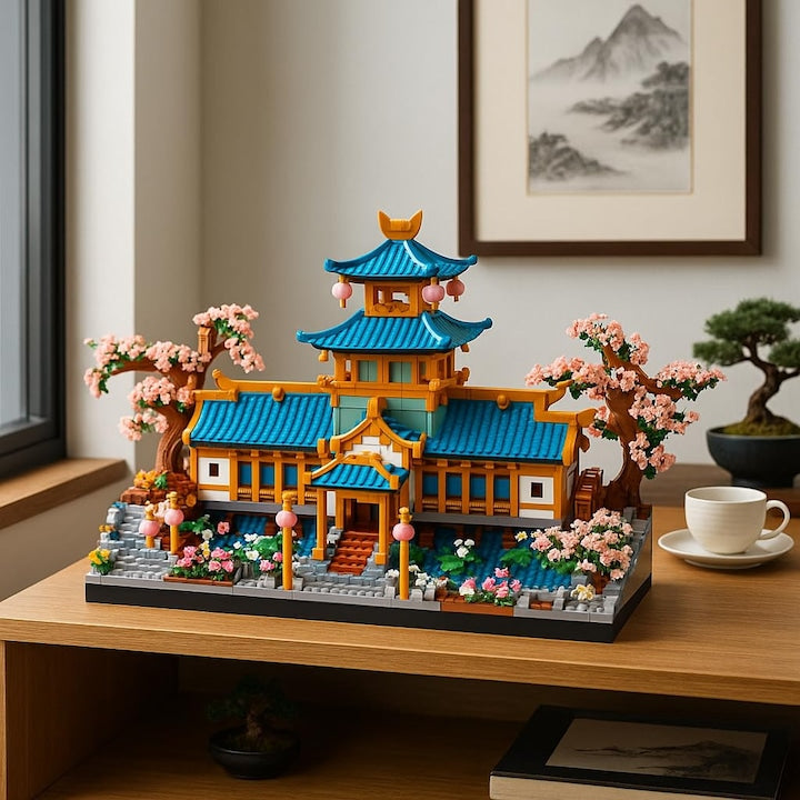 Sakura Building Set WALALLA 2350 Pieces Suzhou Gardens for Adults