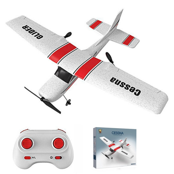 Jucarie de aeronava cu aripi fixe  Planor Cessna Z53  Fantasy  Avion RC cu 2 canale  2 4 GHz  Giroscop incorporat  Urcare  Coborare  Deplasare inainte  Virare la stanga  Virare la dreaptaMaterial spuma EPP de calitate aeronautica  Cadou pentru copii