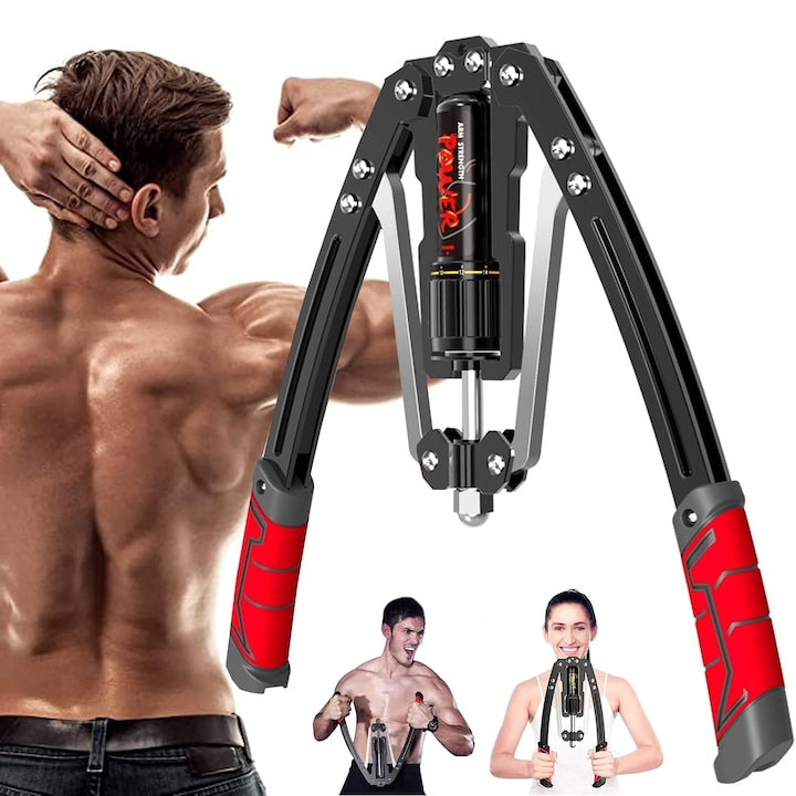 CHOOLEY Chest Exerciser, Adjustable Resistance 10-200 kg, Red Color, Dimensions 43.5x16.5x3 cm