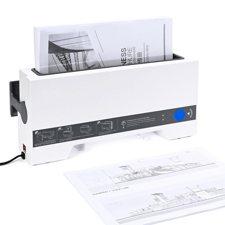 Thermal Binding Machine  37cm Book Thermal Binder  A4 Thermal Binding Machine with 15 Book Spines for DIY Photo Documents Notebooks  Integrated Cooling Function  WALALLA  White