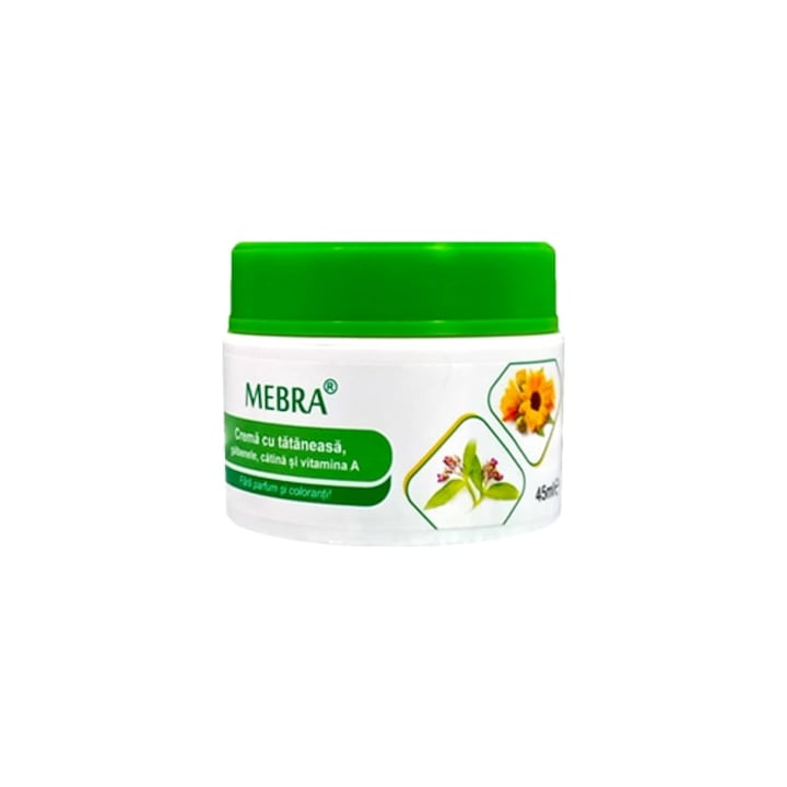 Crema regeneranta cu tataneasa  galbenele si vitamina A  Mebra  45 ml