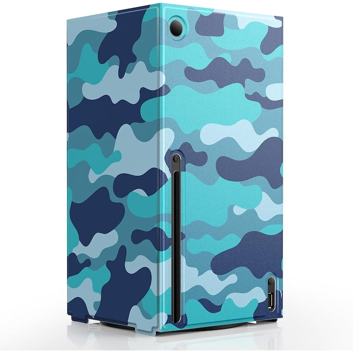 Carcasa protectoare PU pentru Xbox Series S/X  albastru camuflaj  66x31cm/46x27.8cm