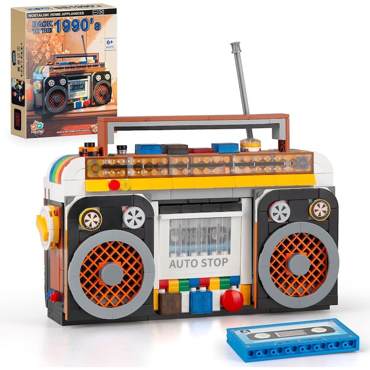 Retro Radio Classic Series Building Set, 554 pieces, mini model, Multicolor