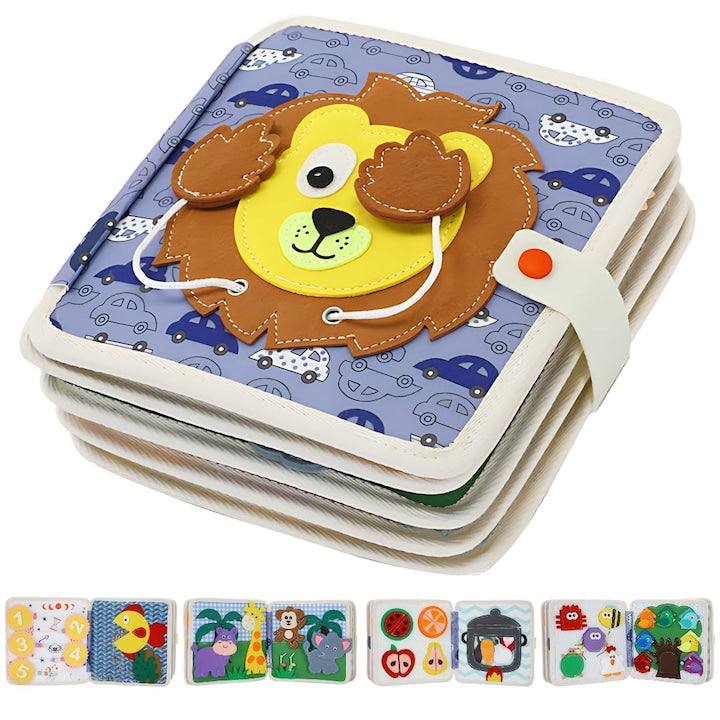 Carte educativa Montessori pentru copii  HNSMART  9 in 1  activitati senzoriale  multicolor  2+ ani