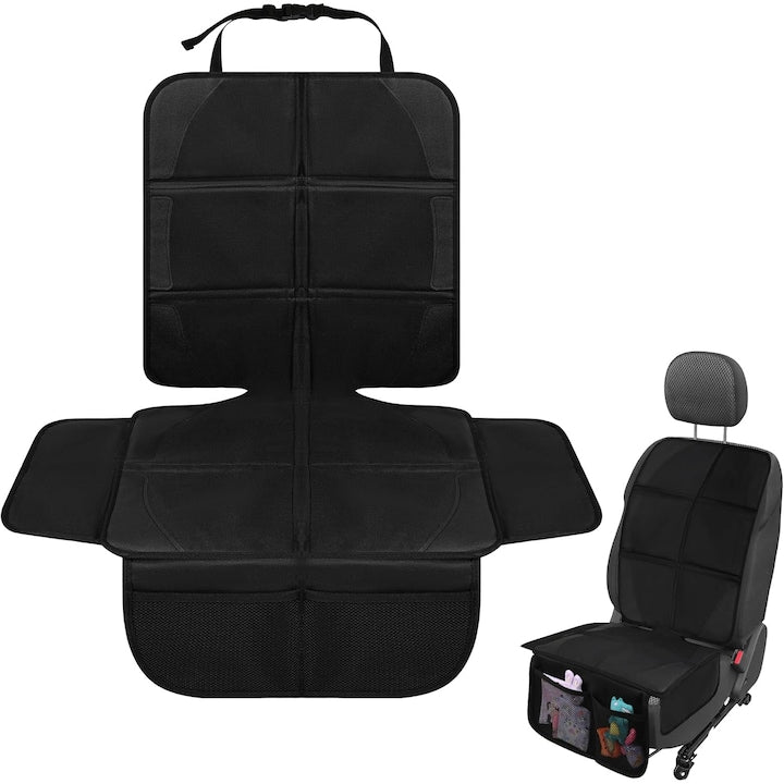 Universal Car Seat Cover Set, 2 Pieces, Waterproof, 600D, with Mesh Pockets, Dimensions 17.9x46.45 inch, Black