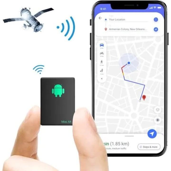 Dispozitiv spionaj  GPS Tracker Mini  localizator anti-pierdere  real-time  pentru genti