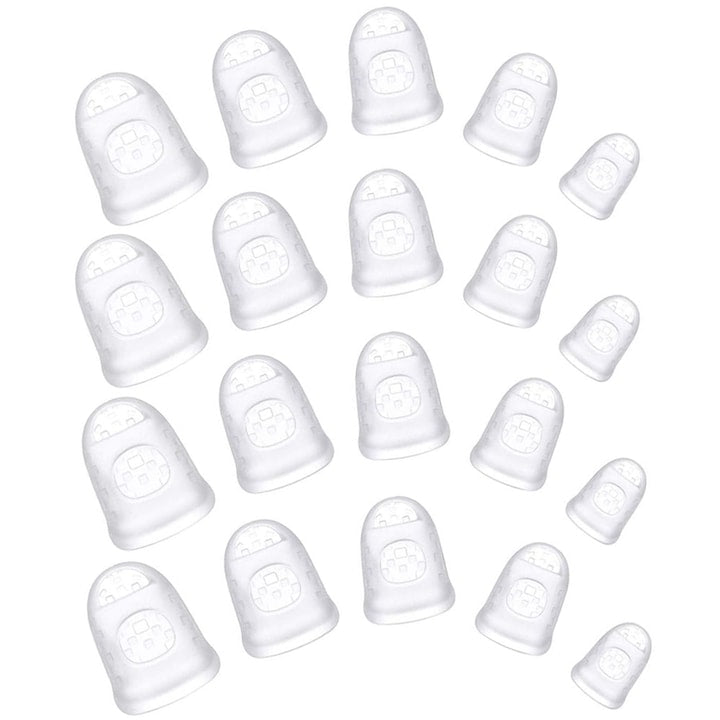 Set 20 Protectii pentru Degete Chitara Nybgyy  Silicon  Transparent  5 Marimi