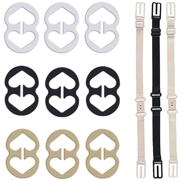 Set 12 Accesoriu pentru bretele sutien  Poliester/Elastan  Multicolor
