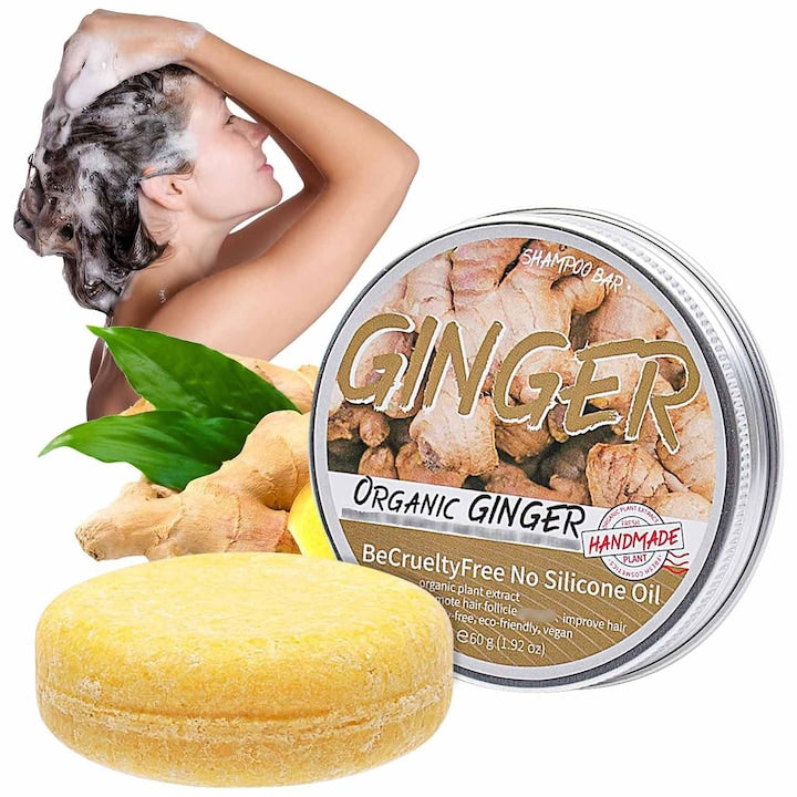 Sampon Sapun cu Ghimbir pentru Cresterea si Recrescerea Parului  Formula Naturala Organica  60g