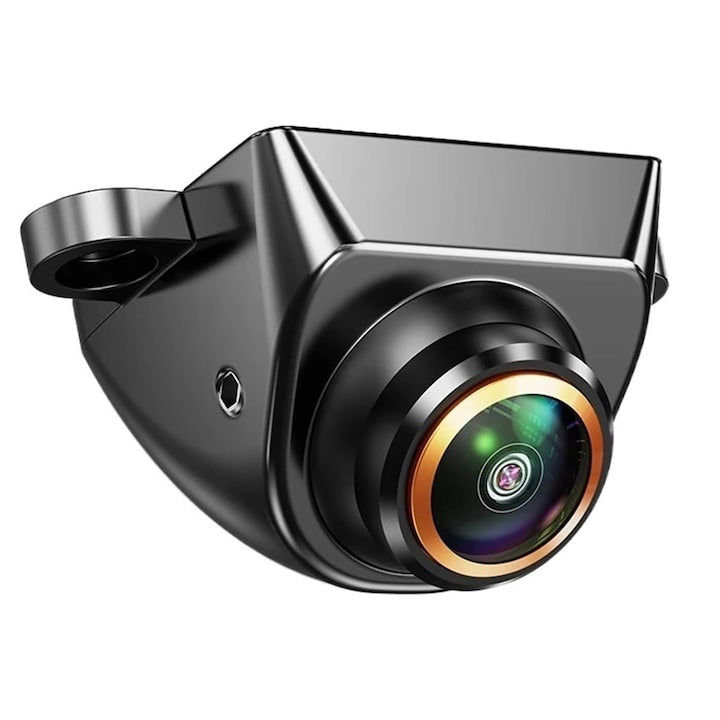 Camera Marsarier  frontala HD unghi/vedere retrovizoare  unghi parcare170°  CVBS & AHD 1920x1080P  StarLight Night Vision  IP68 Waterproof  Ochiul pestelui  OUYLAF  Negru