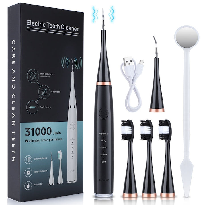 Kit de curatare dentara  electric  6 in 1  periuta de dinti electrica  dispozitiv de indepartare a tartrului  albire dinti  utilizare acasa