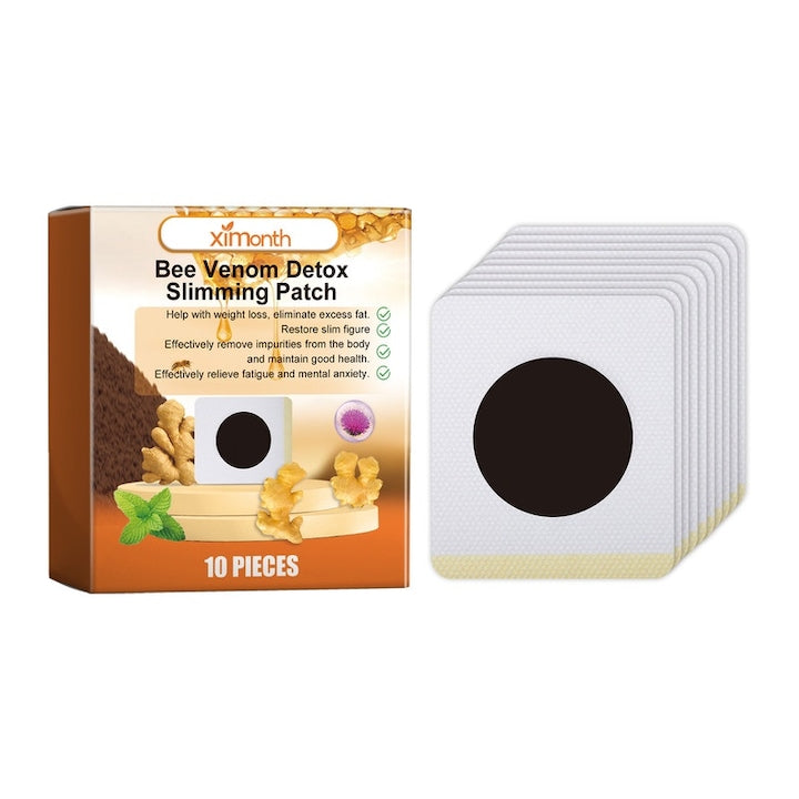 Pachet de 10 plasturi cu venin de albine  extract de pelin  extract de galbenele  extract de sofran  6x7cm
