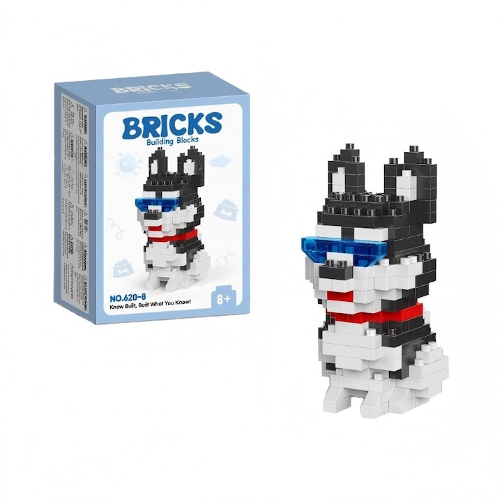 Set de Constructie Mini Husky Blocuri Creative ~200 Piese  Cadou si Decor pentru Copii si Adulti