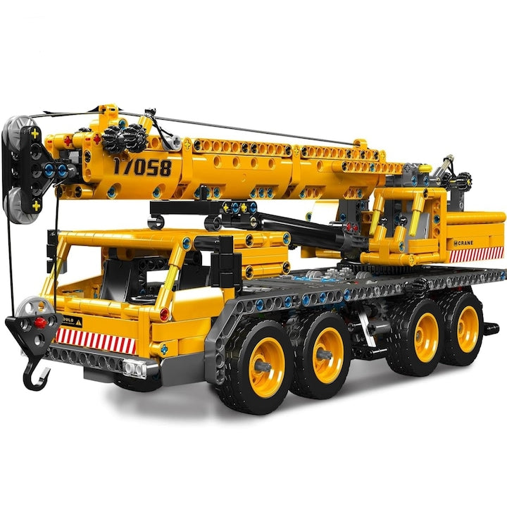 WALALLA Crane Truck Construction Set, Adult Construction Vehicle Model Building Kit, Develops Hand-Eye Coordination, Adventurous Spirit and Imagination, Holiday Gift, 997 Pieces, Yellow